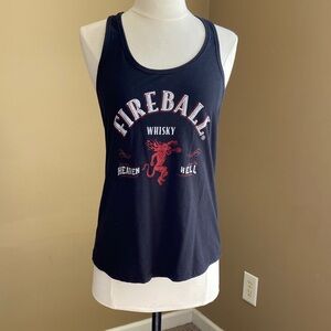 Fireball Whiskey Black Racer Back Tank Top